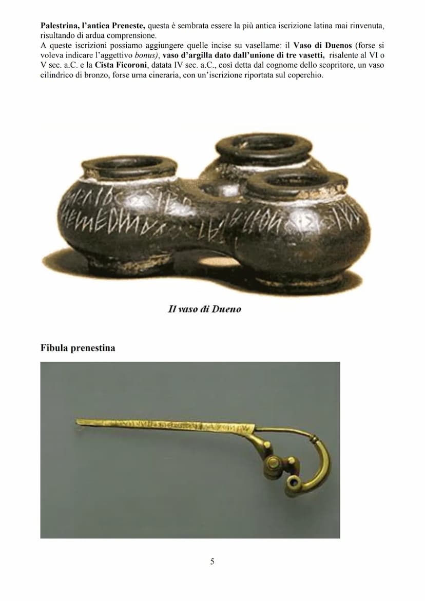 ETÀ PRELETTERARIA LATINA
Con l'espressione età preletteraria latina si indica comunemente quella fase della storia della
letteratura latina 