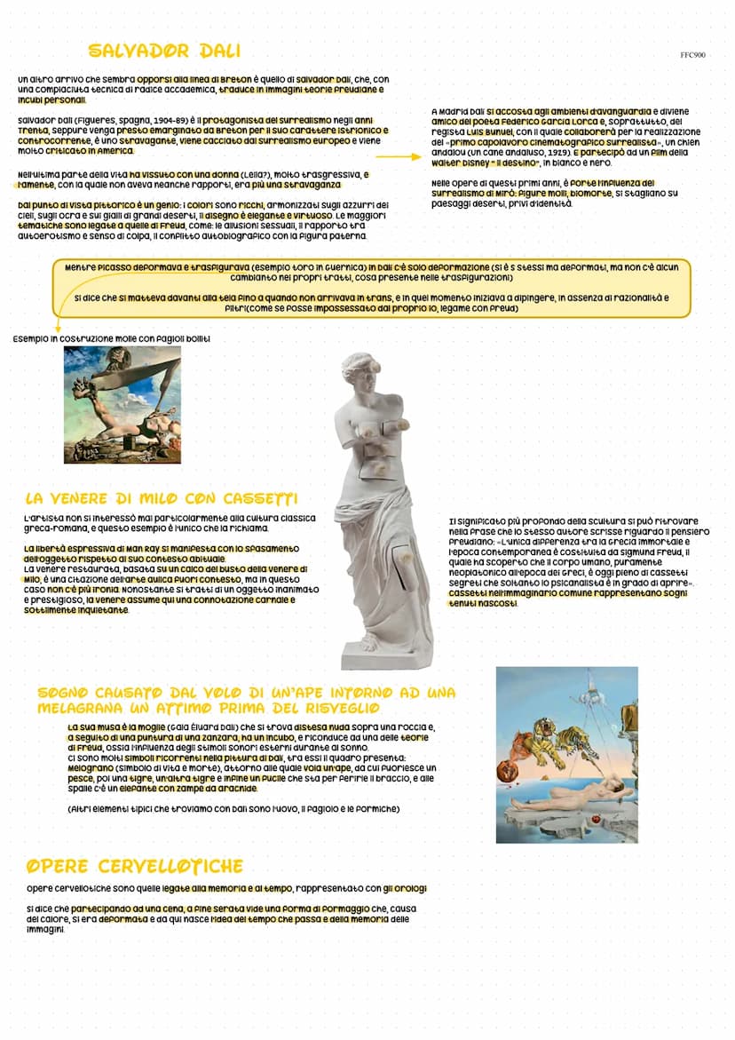 
<p>Il surrealismo è l'ultima delle avanguardie storiche, inizialmente un movimento letterario, ma abbraccia dopo pochi anni tutte le forme 