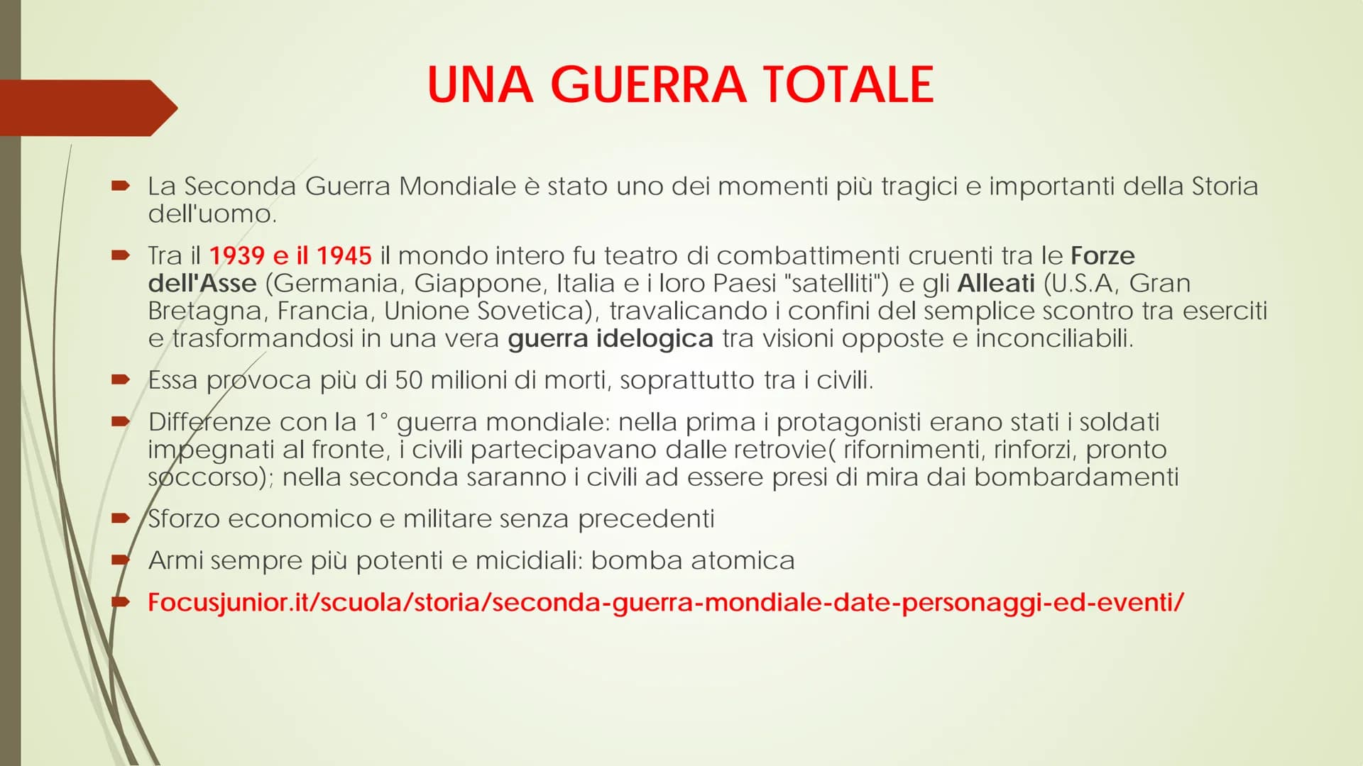 
<p>La seconda guerra mondiale è stata uno degli eventi più tragici e significativi della storia dell'umanità. Tra il 1939 e il 1945, il mon