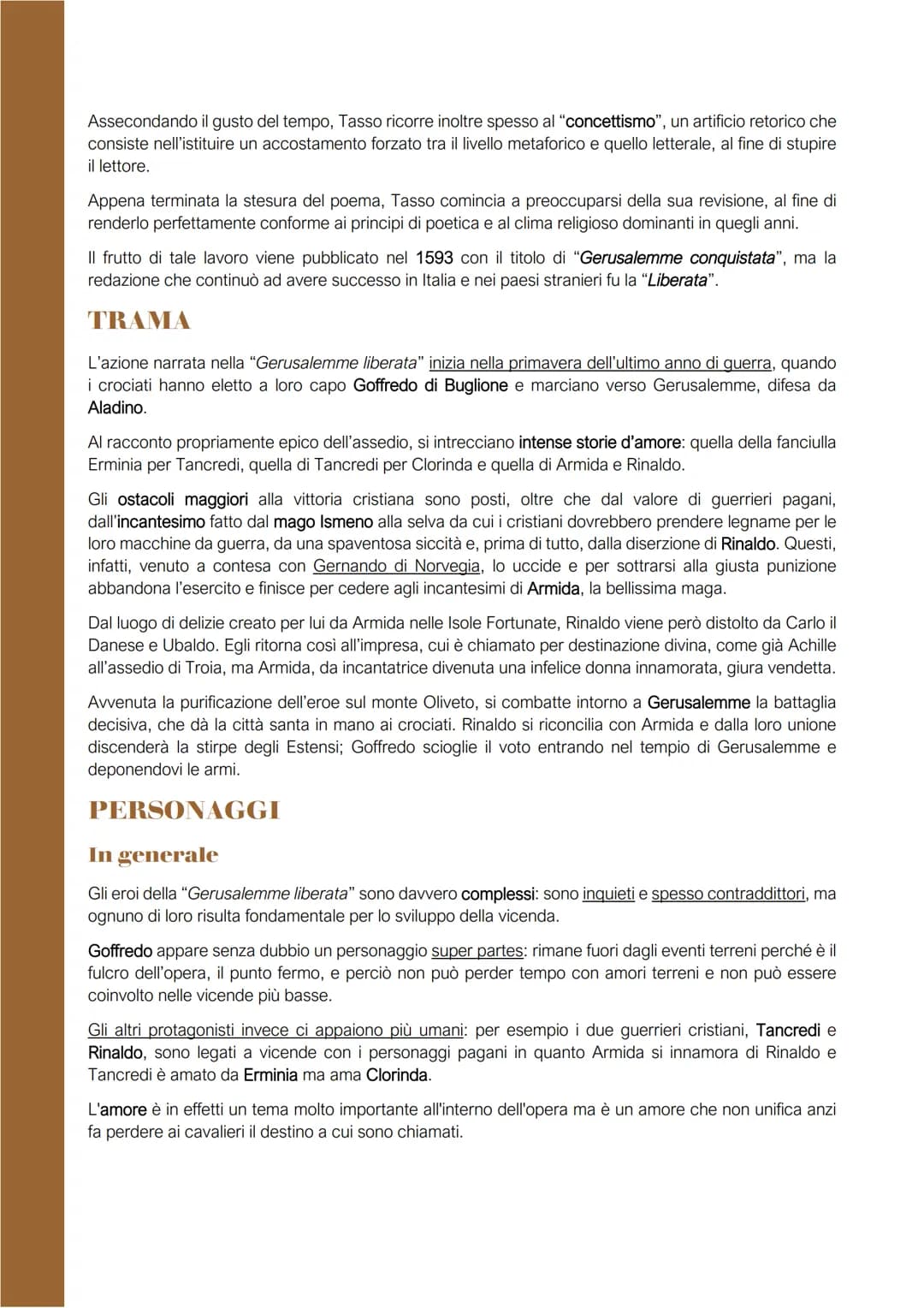 Torquato Tasso
VITA
Torquato Tasso nacque l'11 marzo del 1544 a
Sorrento, in provincia di Napoli, da una nobile
famiglia di origine Bergamas