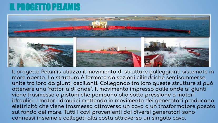 L'ENERGIA IDROELETTRICA E
DALL'OCEANO L'ENERGIA DALL'OCEANO
L'energia dall'oceano è una fonte
inesauribile ma la difficoltà di
sfruttamento 