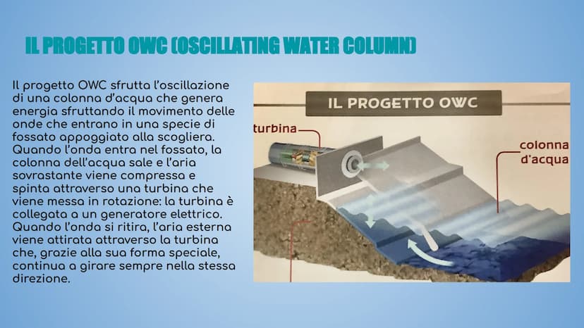 L'ENERGIA IDROELETTRICA E
DALL'OCEANO L'ENERGIA DALL'OCEANO
L'energia dall'oceano è una fonte
inesauribile ma la difficoltà di
sfruttamento 