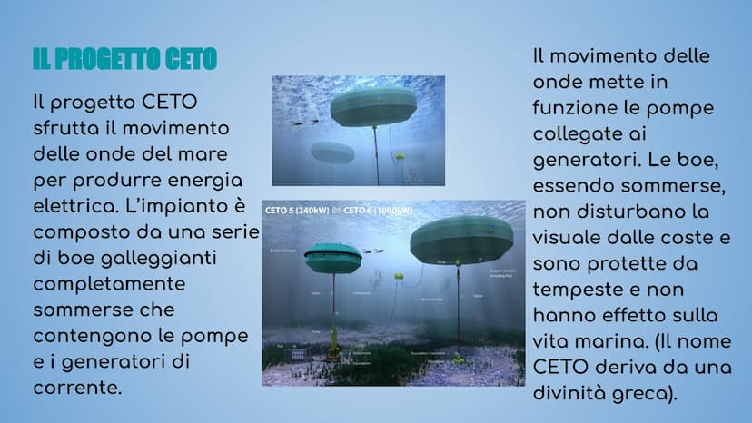 L'ENERGIA IDROELETTRICA E
DALL'OCEANO L'ENERGIA DALL'OCEANO
L'energia dall'oceano è una fonte
inesauribile ma la difficoltà di
sfruttamento 