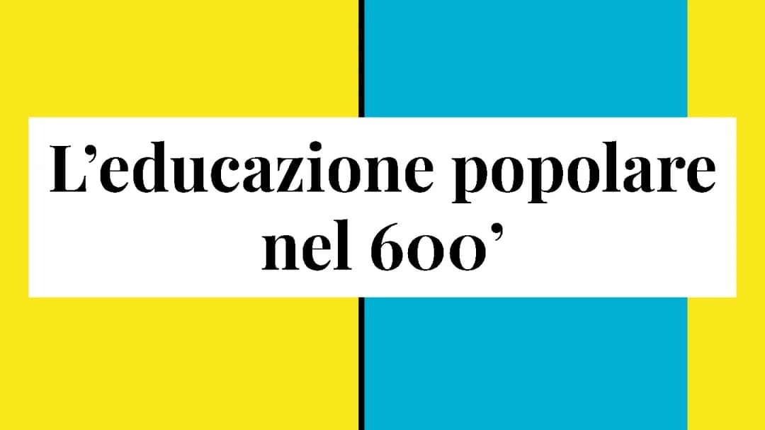 Storia della scuola italiana: metodi e riforme dal 600 al 900