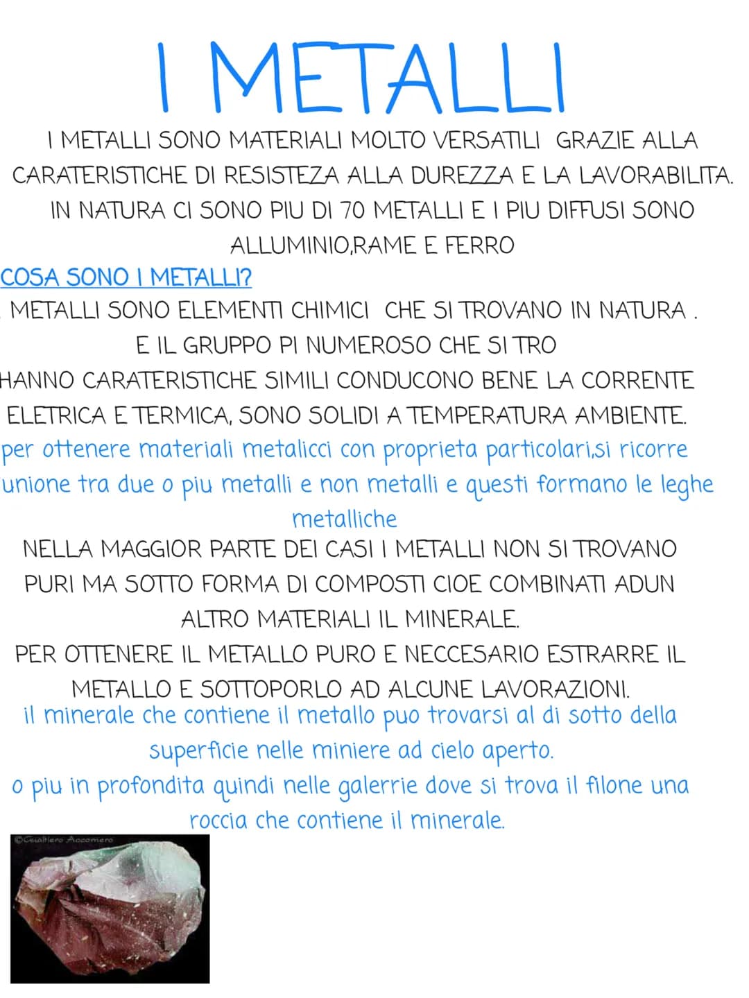 I METALLI
I METALLI SONO MATERIALI MOLTO VERSATILI GRAZIE ALLA
CARATERISTICHE DI RESISTEZA ALLA DUREZZA E LA LAVORABILITA.
IN NATURA CI SONO