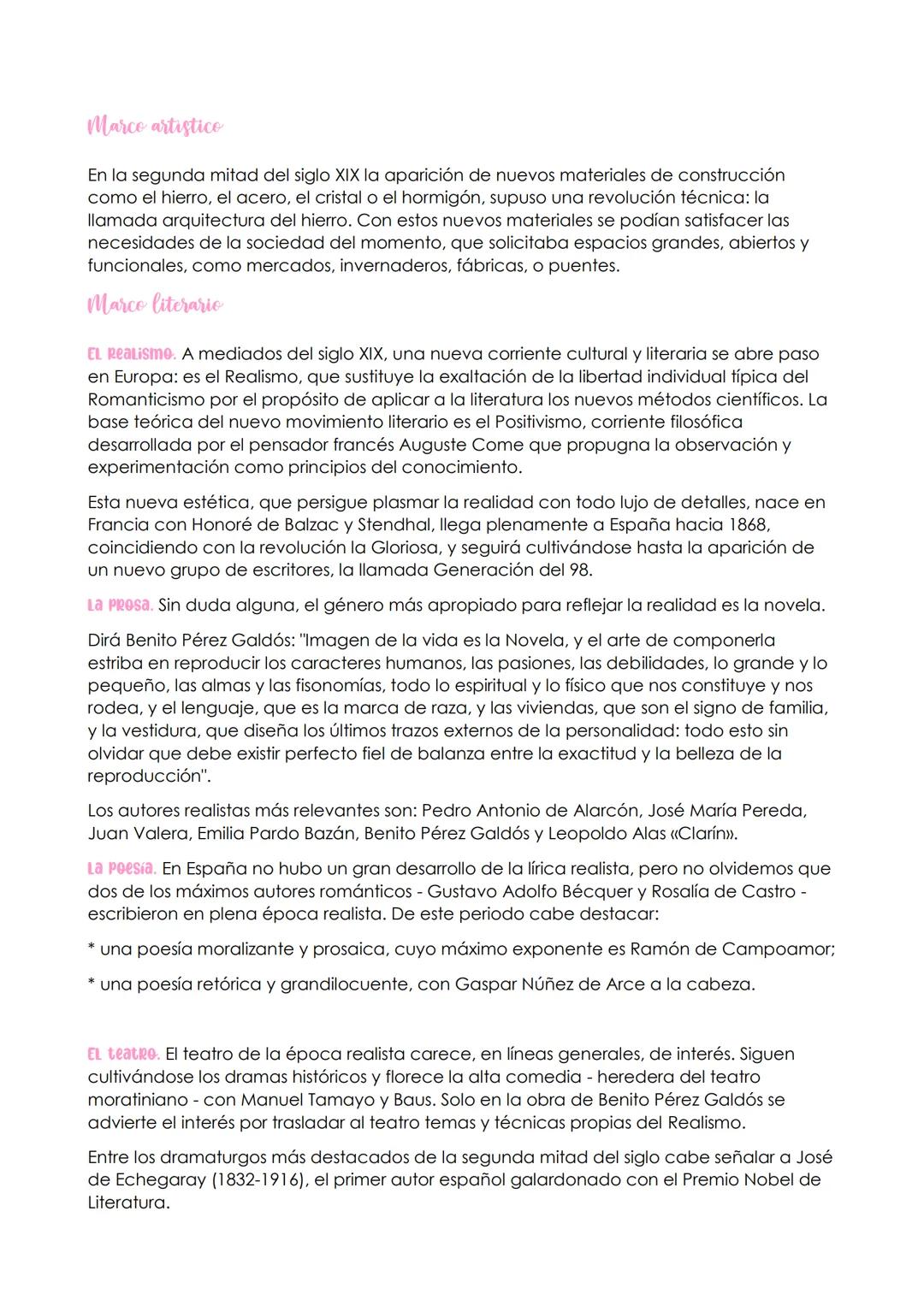 El Realismo y el Naturalismo
Marco historico
La segunda mitad del siglo XIX se abre con la Revolución de 1868, conocida con el
nombre de la 