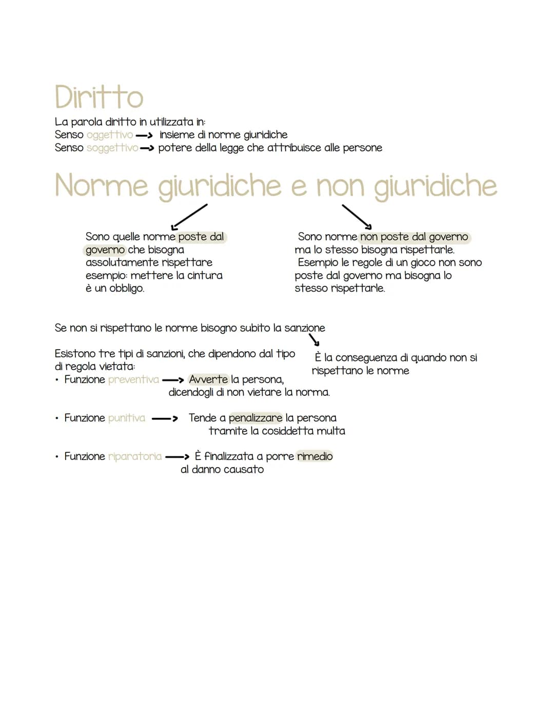 Diritto
La parola diritto in utilizzata in:
Senso oggettivo-> insieme di norme giuridiche
Senso soggettivo-> potere della legge che attribui