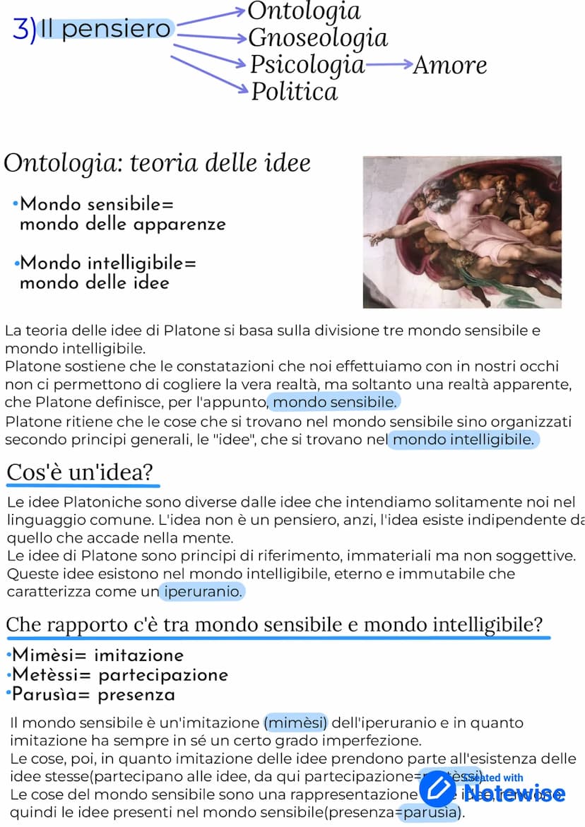 PLATONE
teoria delle idee~ teoria della conoscenza ~ l'anima ~ la politica
1) La Vita
2) Gli scritti
3) Il pensiero
1) La vita
Nasce intorno