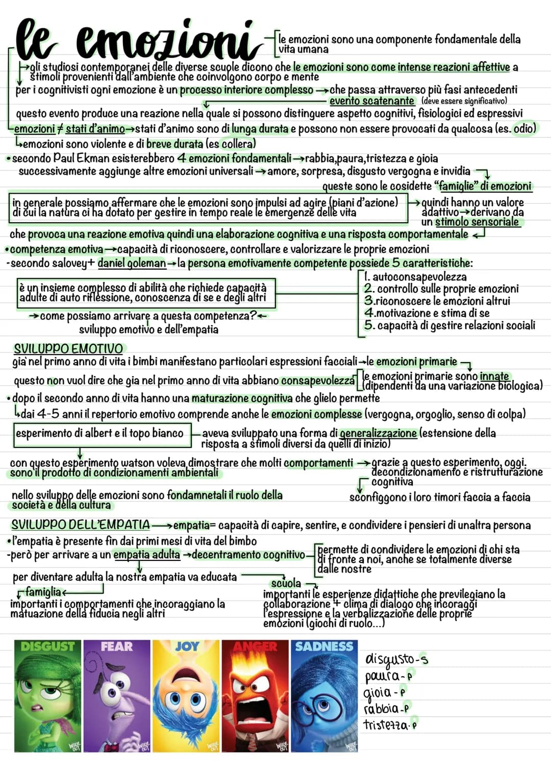 le emozioni
gli studiosi contemporanei delle diverse scuole dicono che le emozioni sono come intense reazioni affettive a
stimoli provenient