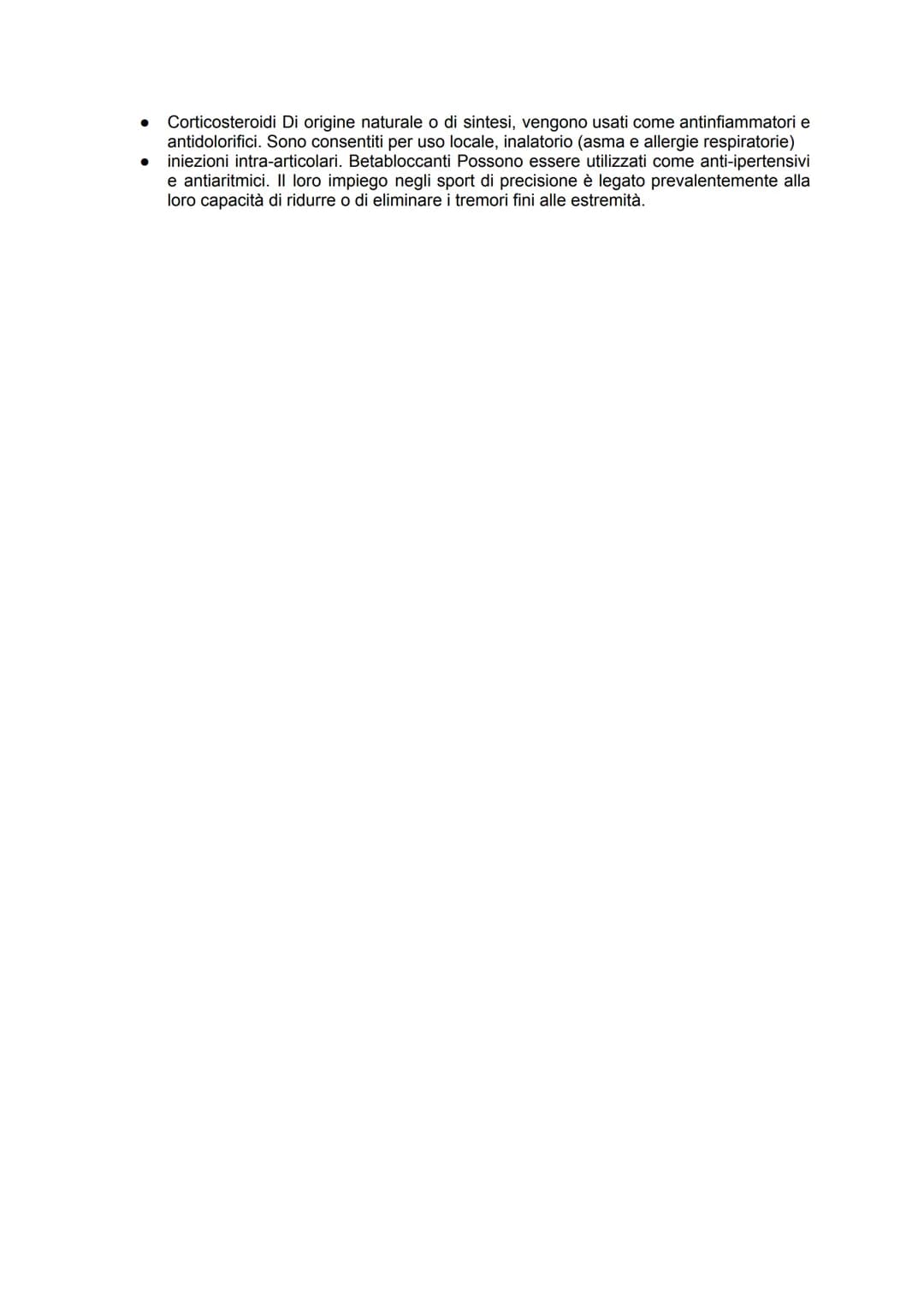 1. Che cos'è il doping
Per doping si intende l'assunzione di sostanze stimolanti vietate e l'utilizzo di pratiche illecite
allo scopo di ott