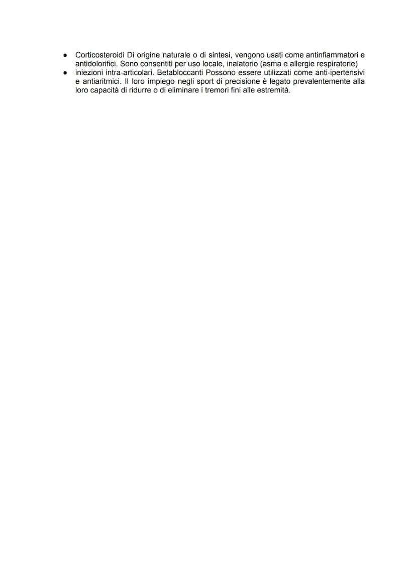 1. Che cos'è il doping
Per doping si intende l'assunzione di sostanze stimolanti vietate e l'utilizzo di pratiche illecite
allo scopo di ott
