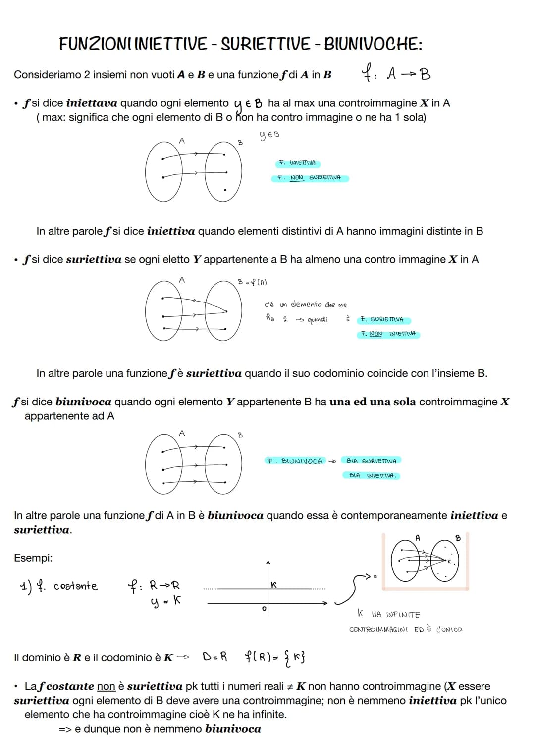 FUNZIONI PARI e FUNZIONI DISPARI:
Consideriamo una funzione fdi equazione y=f(x) e dominio D. La funzione fsi dice:
• PARI - se f(-x) = f(x)