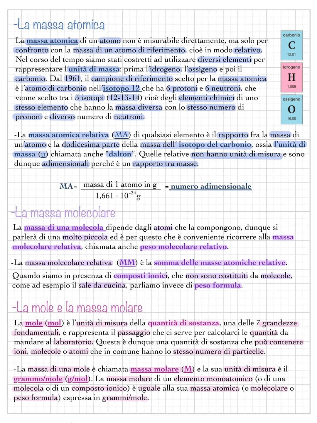 La tavola periodica
Tra il 1869 e il 1871 il chimico russo
Mendeleev ordinò gli elementi in base ad
una legge periodica elaborata tenendo co