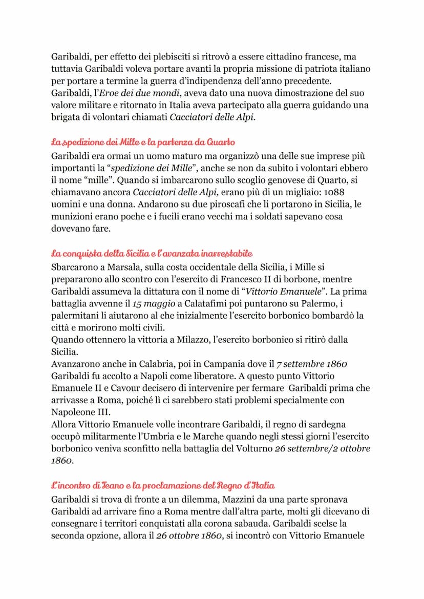 I Risorgimento Italiano
L'inizio di un cambiamento
Con il termine "Risorgimento" si intende un lungo processo di rinnovamento
culturale, pol