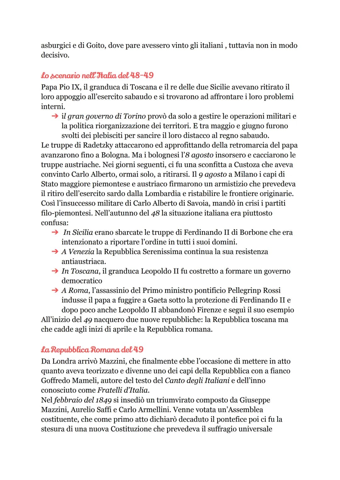 I Risorgimento Italiano
L'inizio di un cambiamento
Con il termine "Risorgimento" si intende un lungo processo di rinnovamento
culturale, pol