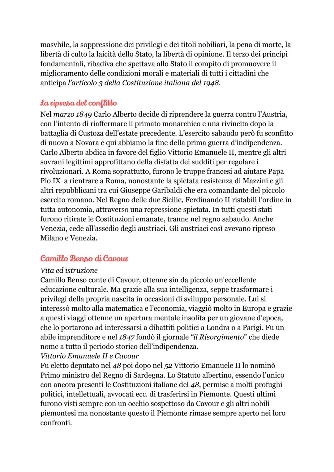 I Risorgimento Italiano
L'inizio di un cambiamento
Con il termine "Risorgimento" si intende un lungo processo di rinnovamento
culturale, pol