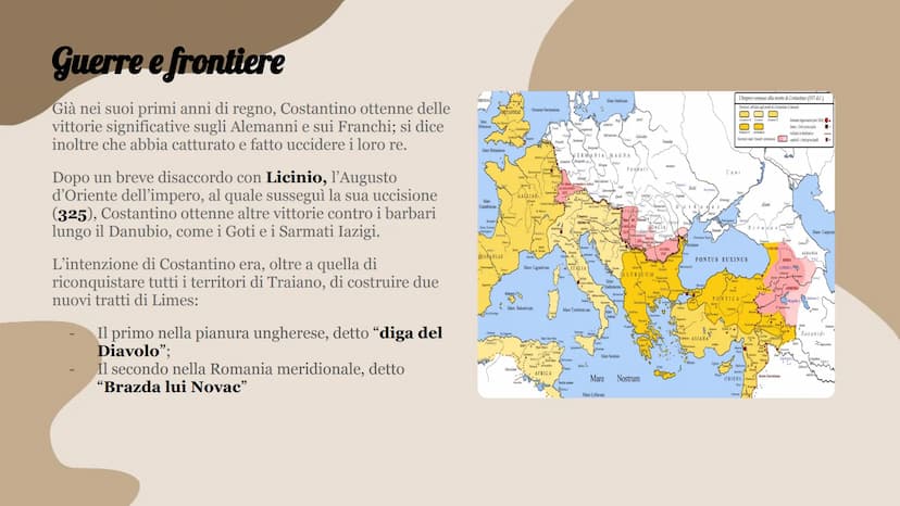 Costantino 1
Una delle figure più importanti dell'Impero Romano
durante il IV Secolo d.C. Vita
Flavio Valerio Aurelio Costantino, meglio not