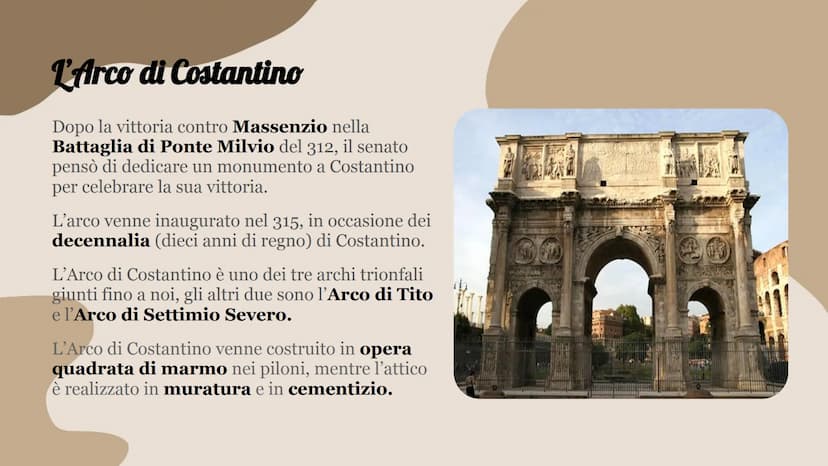 Costantino 1
Una delle figure più importanti dell'Impero Romano
durante il IV Secolo d.C. Vita
Flavio Valerio Aurelio Costantino, meglio not