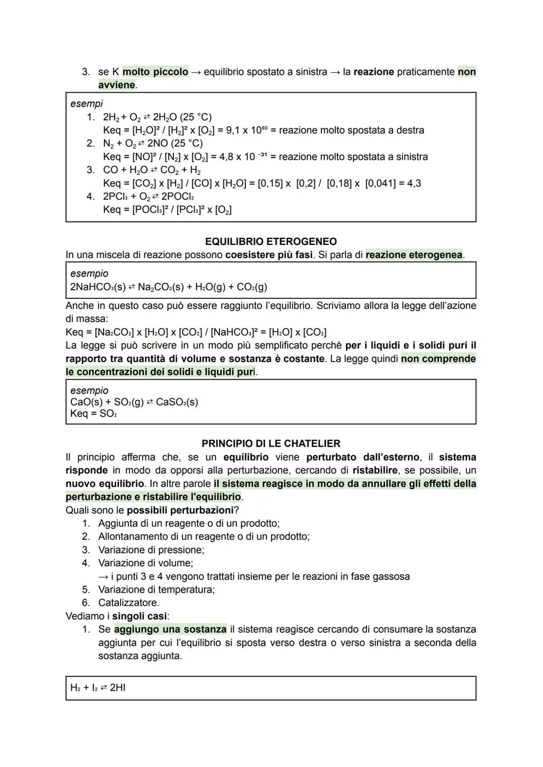EQUILIBRIO CHIMICO
Molte reazioni chimiche sono incomplete ossia la quantità di prodotto che si ottiene è
inferiore a quella teoricamente pr