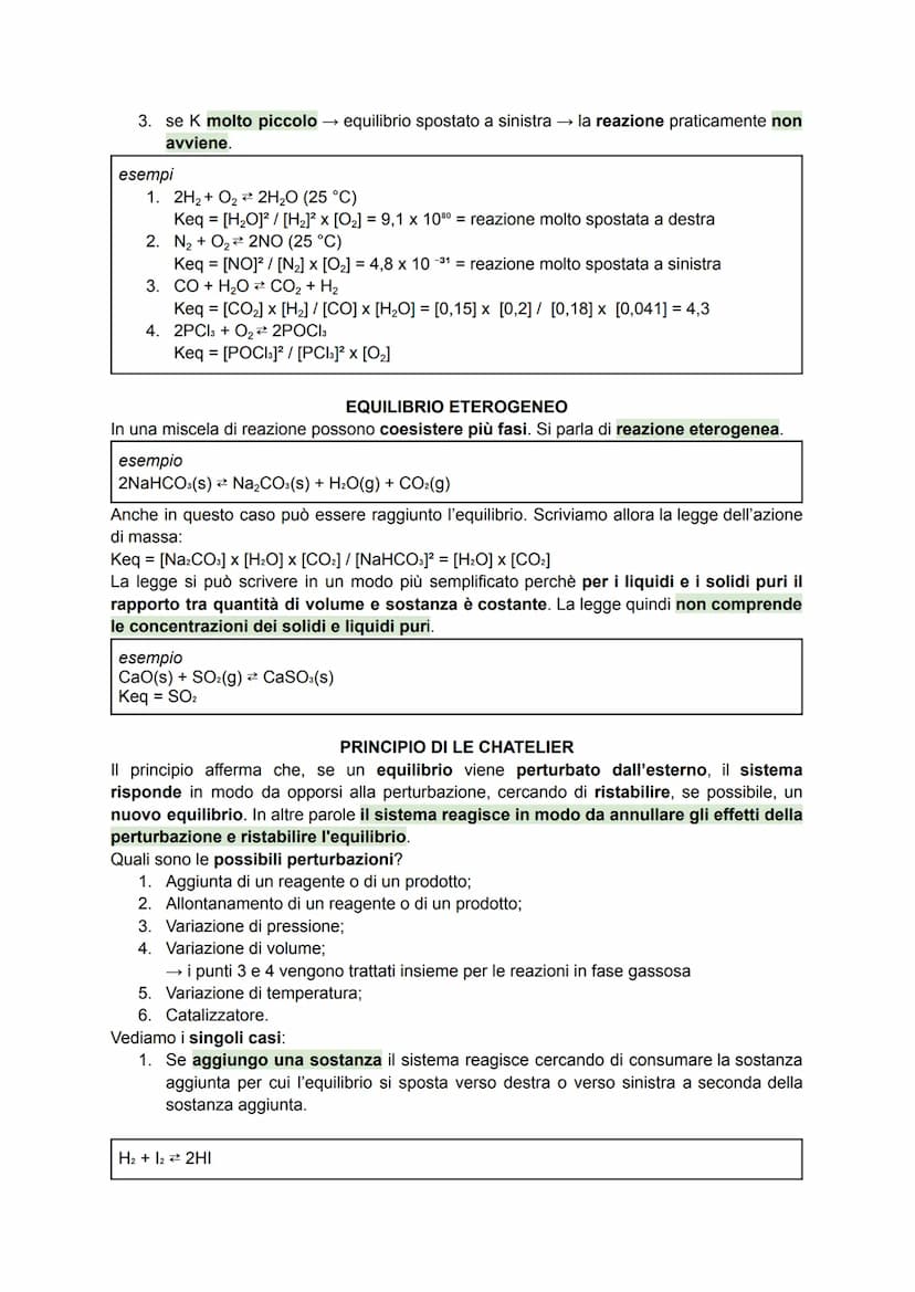 EQUILIBRIO CHIMICO
Molte reazioni chimiche sono incomplete ossia la quantità di prodotto che si ottiene è
inferiore a quella teoricamente pr