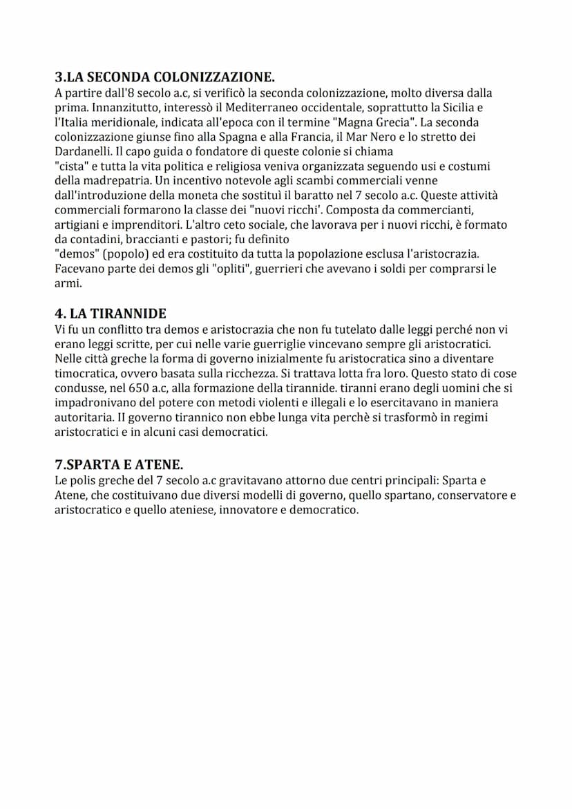 6.LA CIVILTA' GRECA E LE POLIS.
1.DAI SECOLI BUI ALLA PRIMA COLONIZZAZIONE.
I secoli che vanno dal 12 esimo al 9 a.c indicano il passaggio d