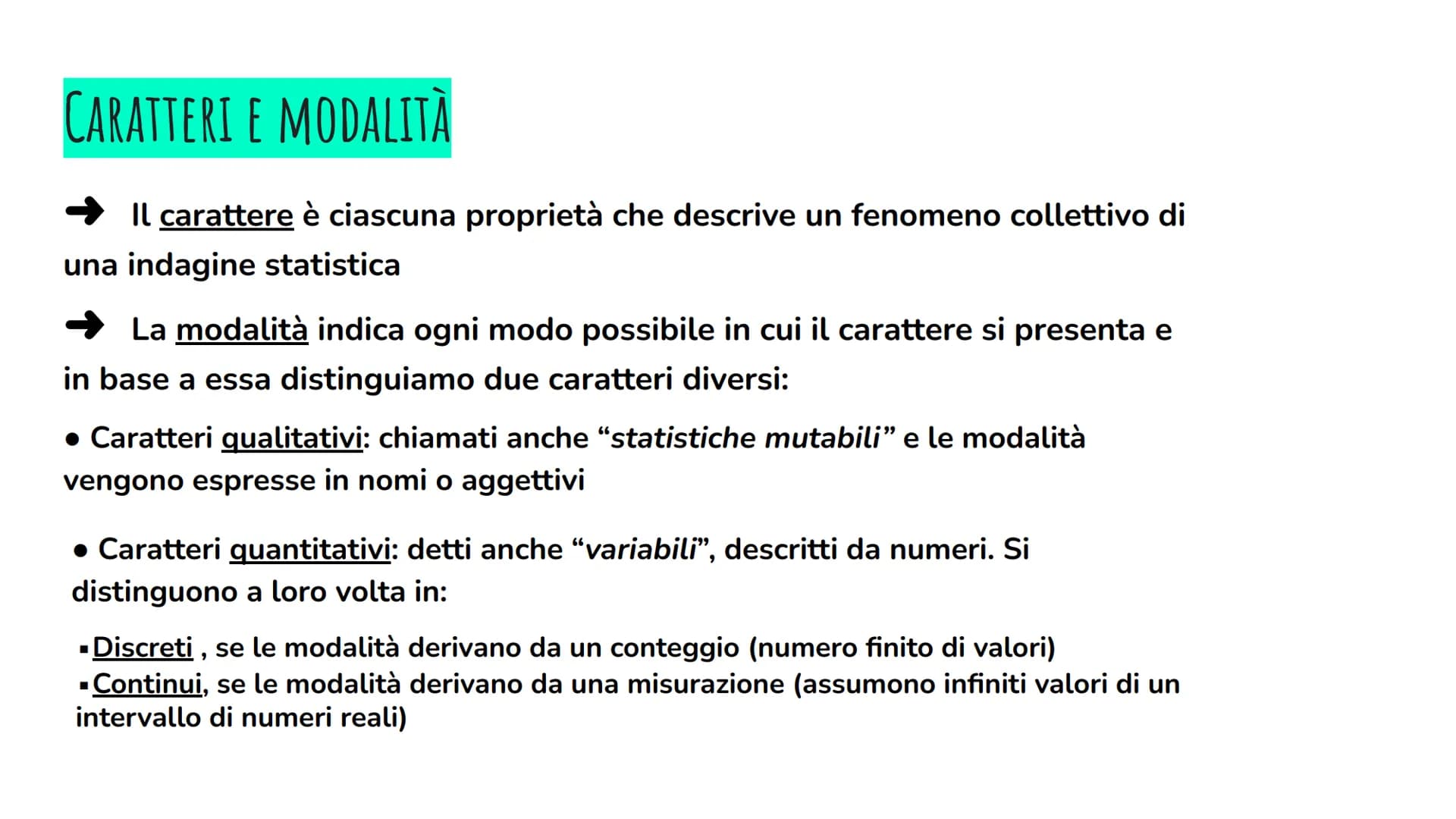 LA STATISTICA 100
RILEVAZIONE DEI DATI STATISTICI
La statistica è lo studio dei fenomeni collettivi, che riguardano un insieme detto
popolaz