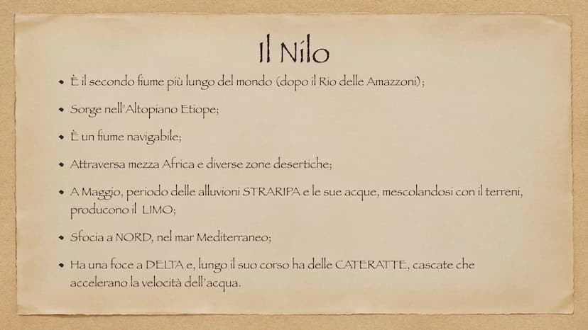 L'Antico Egitto
Egitto: il "dono del Nilo"
3100-1070 a.C. Il Nilo
Mediterranean Sea
EGYPT
SUDAN
SOUTH
SUDAN
ләмгы дүү
nine Nile R
UGANDA
Red