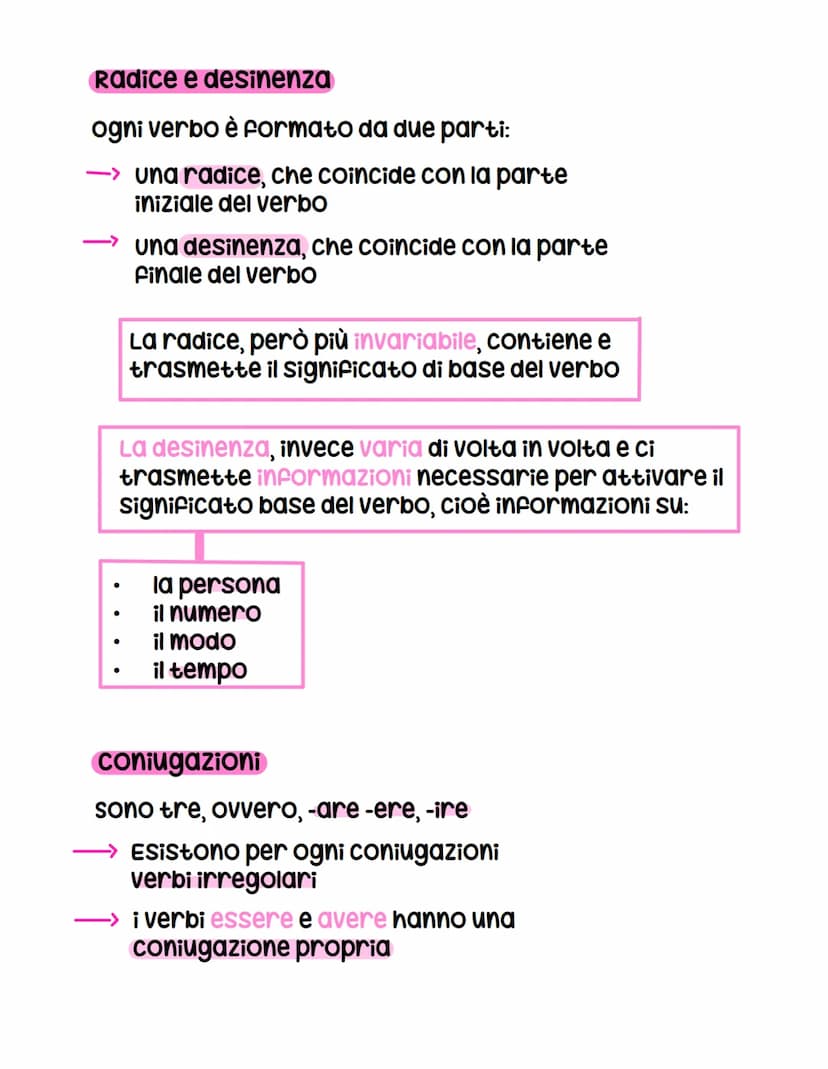 U verbo
cosa é
È la parte variabile del discorso che fornisce,
collocandole nel tempo, informazioni sul soggetto
della frase,
Ţ
che in parti