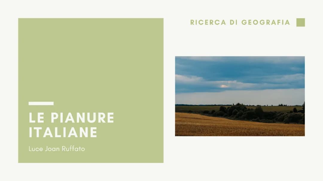 LJR Le pianure italiane