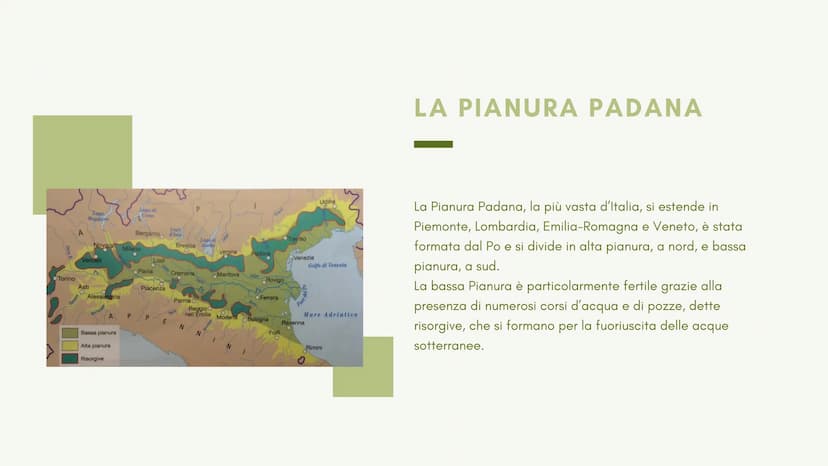 LE PIANURE
ITALIANE
Luce Joan Ruffato
RICERCA DI GEOGRAFIA INDICE
ARGOMENTI DA AFFRONTARE
LA PIANURA PADANA
LA MAREMMA
L'AGRO ROMANO
LA PIAN