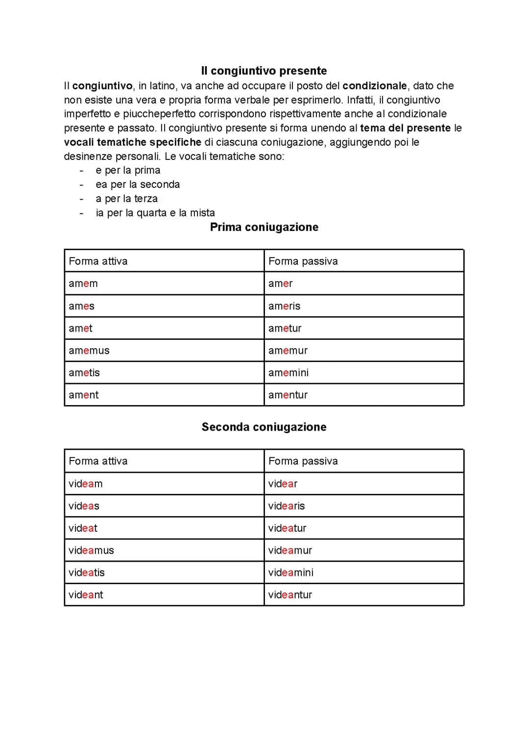 Il congiuntivo latino e le subordinate