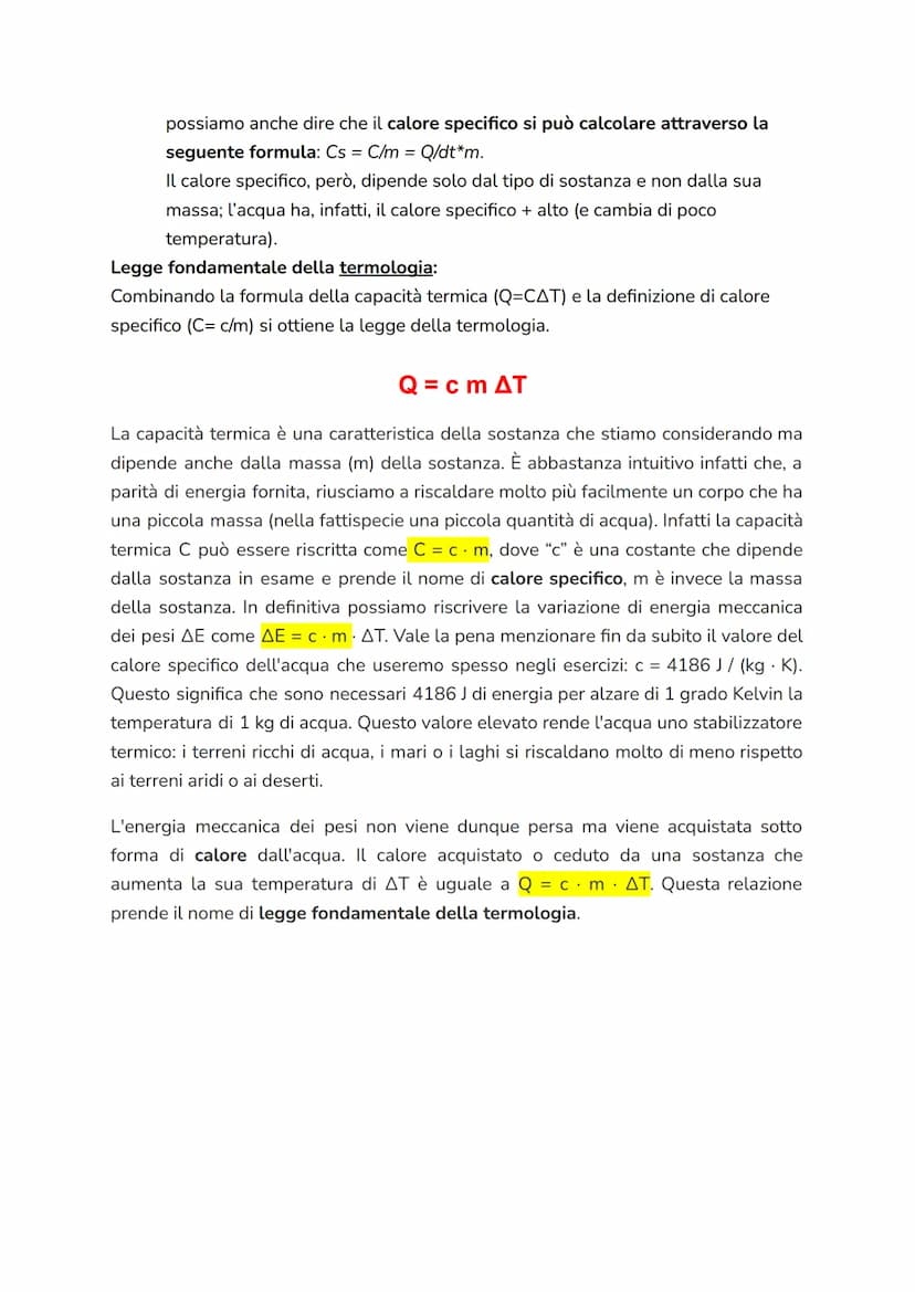 1. Temperatura ed Equilibrio termico
Calore e temperatura vengono studiati dalla termologia
Calore: Il calore è l'energia trasferita da due 