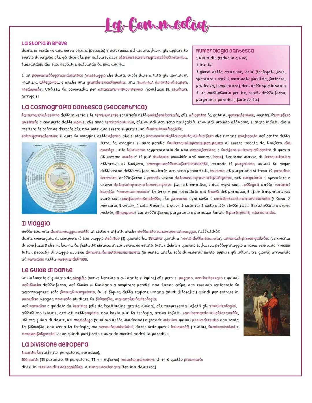 La storia in Breve
dante si perde in una serva oscura (peccato) e non riesce ad uscirne fuori, gli appare lo
spirito di virgilio che gli dic