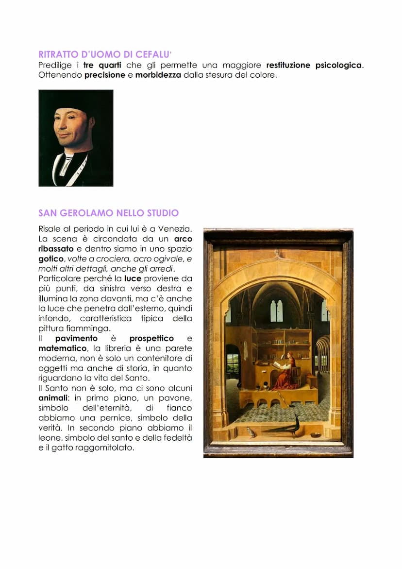 RINASCIMENTO
ANTONELLO DA MESSINA
Fu il pittore siciliano più importante del 400, è il primo che riuscì a fondere l'equilibrio,
la luce, l'a