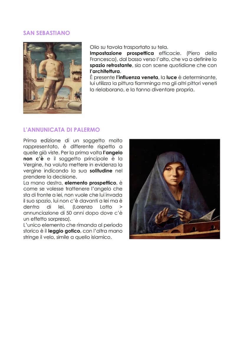 RINASCIMENTO
ANTONELLO DA MESSINA
Fu il pittore siciliano più importante del 400, è il primo che riuscì a fondere l'equilibrio,
la luce, l'a