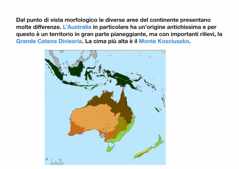 L'Oceania
L'Oceania è un continente insulare, infatti è composto solo da isole, situate
tra l'Oceano indiano e l'Oceano
pacifico. L'isola pi