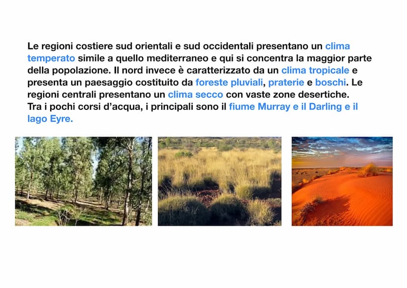 L'Oceania
L'Oceania è un continente insulare, infatti è composto solo da isole, situate
tra l'Oceano indiano e l'Oceano
pacifico. L'isola pi