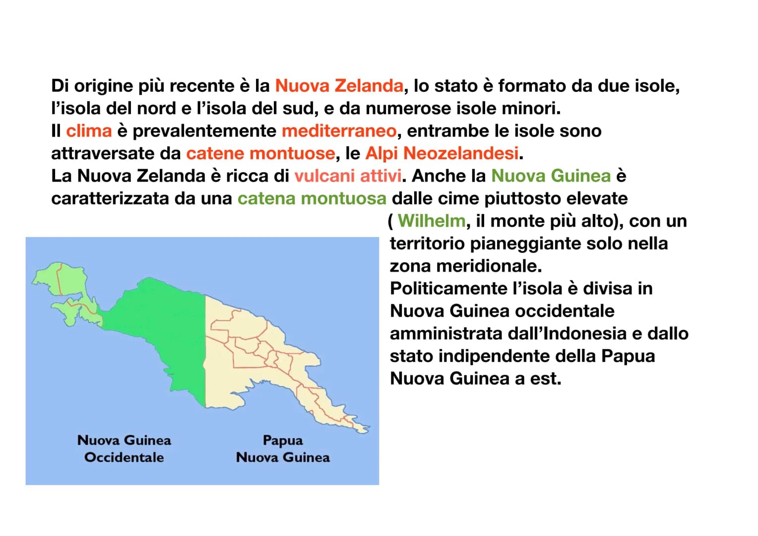 L'Oceania
L'Oceania è un continente insulare, infatti è composto solo da isole, situate
tra l'Oceano indiano e l'Oceano
pacifico. L'isola pi