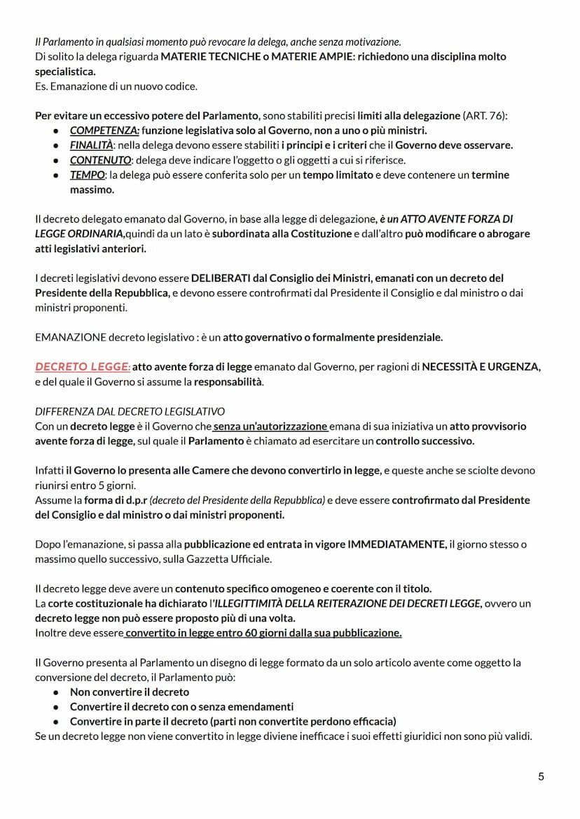 GOVERNO
E' un ORGANO COSTITUZIONALE, INDIPENDENTE E AUTONOMO, ma deve avere la FIDUCIA del
parlamento. A capo del POTERE ESECUTIVO e svolge 