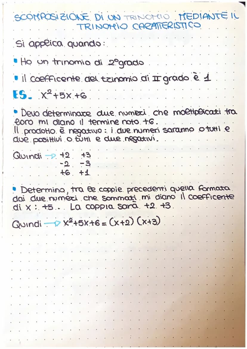 S
scomposizione in
fattori di un polinomio
Scomporre un polinomio in fattori vuol duce
Scriverlo sotto forma di un prodotto tra un monomio
e