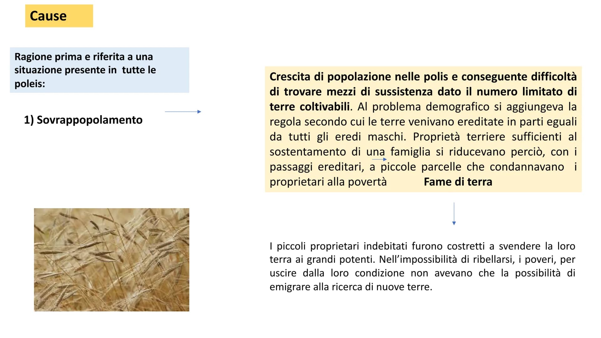 Polis: l'espansione nel
mediterraneo
La seconda colonizzazione (e le trasformazioni economiche, culturali e
politiche delle poleis) Età Arca