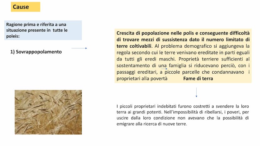Polis: l'espansione nel
mediterraneo
La seconda colonizzazione (e le trasformazioni economiche, culturali e
politiche delle poleis) Età Arca