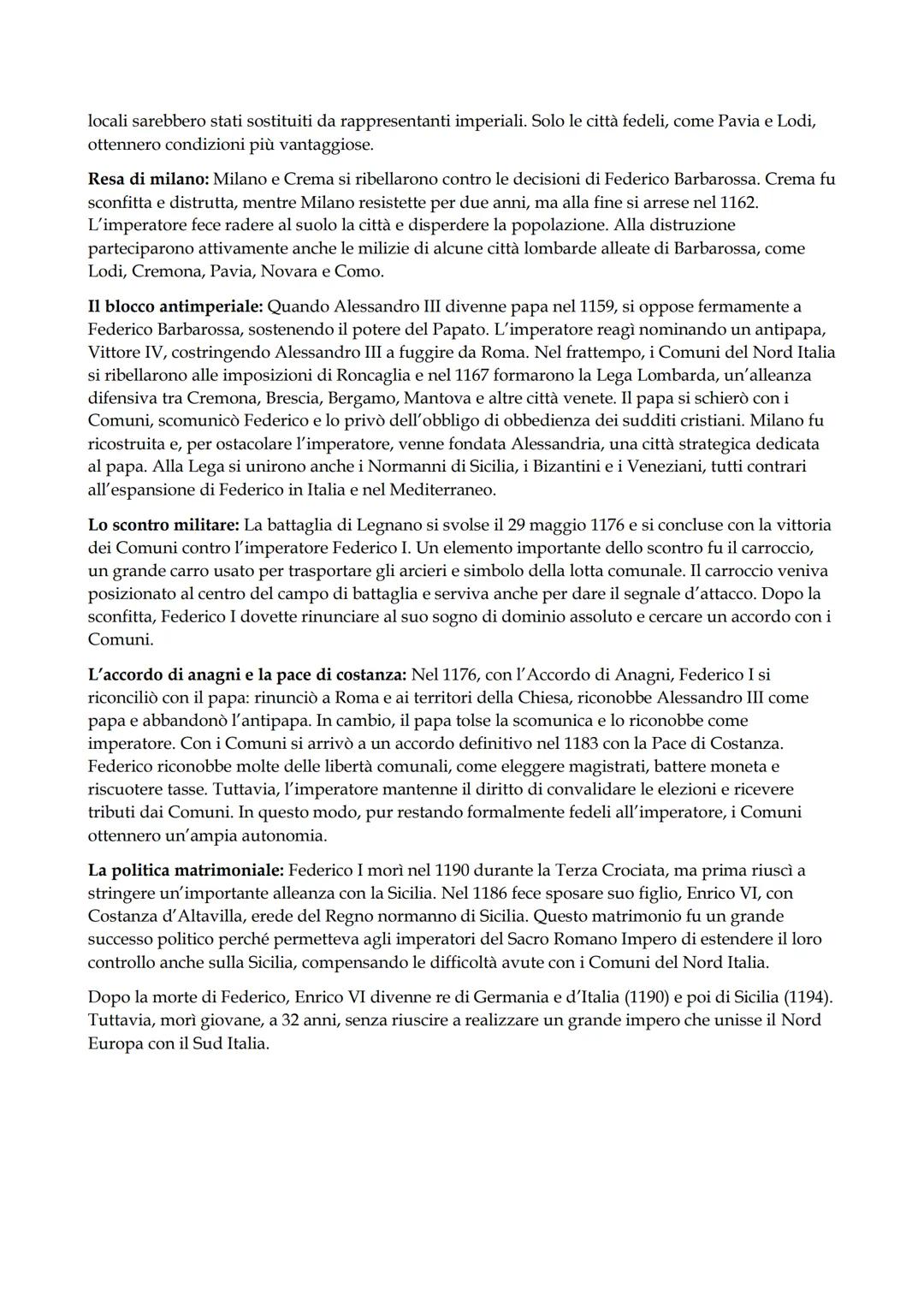 # FEDERICO BARBAROSSA

Dopo la morte dell'imperatore Enrico V nel 1125, senza eredi, scoppiò una lotta per la successione
tra due fazioni no