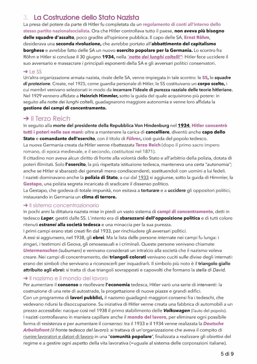 La Germania dalla Repubblica di
Weimar al Terzo Reich
1. Il dopoguerra tedesco
Alla fine del primo conflitto mondiale la Germania era stata 