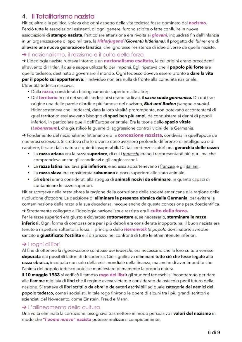 La Germania dalla Repubblica di
Weimar al Terzo Reich
1. Il dopoguerra tedesco
Alla fine del primo conflitto mondiale la Germania era stata 