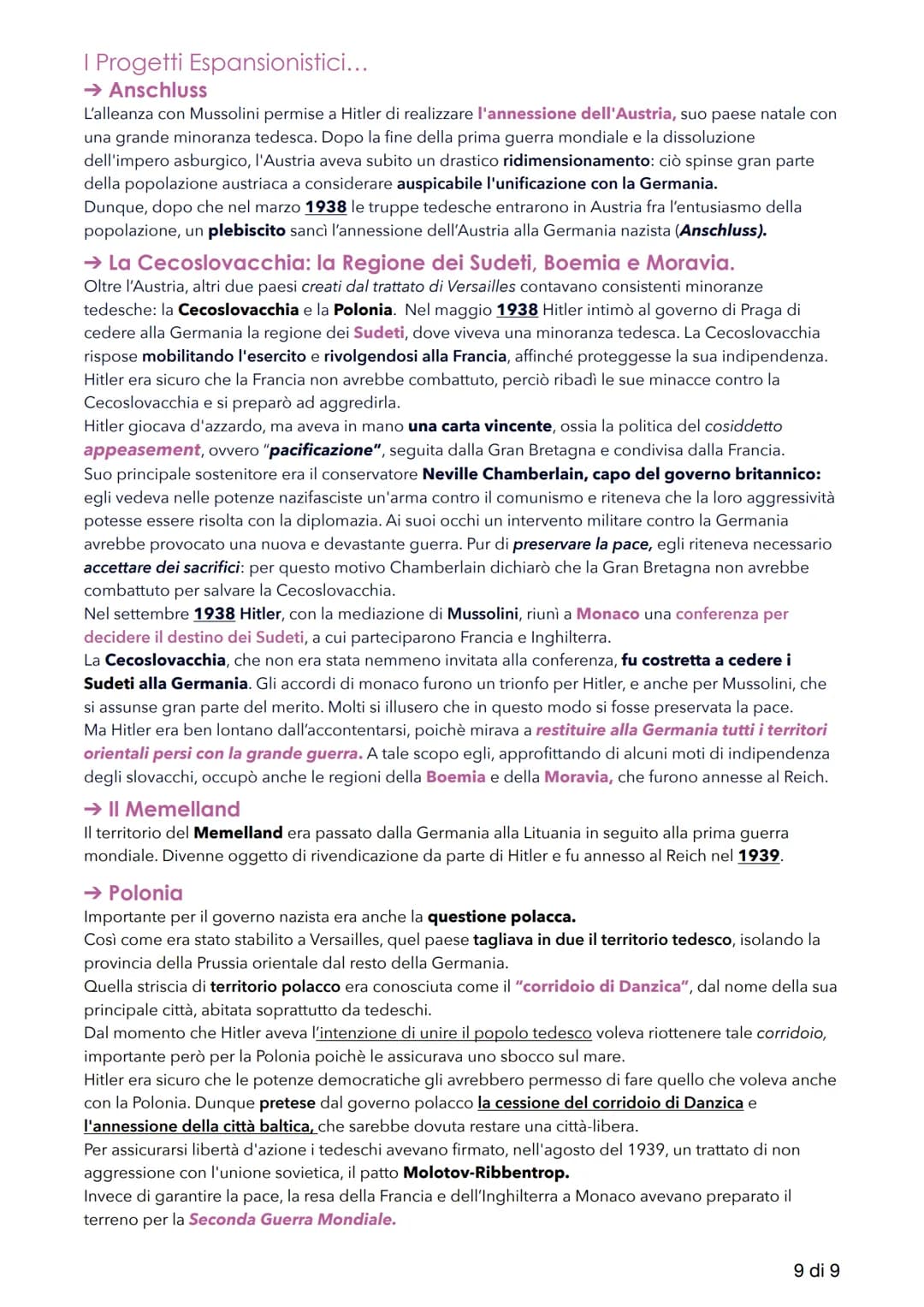 La Germania dalla Repubblica di
Weimar al Terzo Reich
1. Il dopoguerra tedesco
Alla fine del primo conflitto mondiale la Germania era stata 
