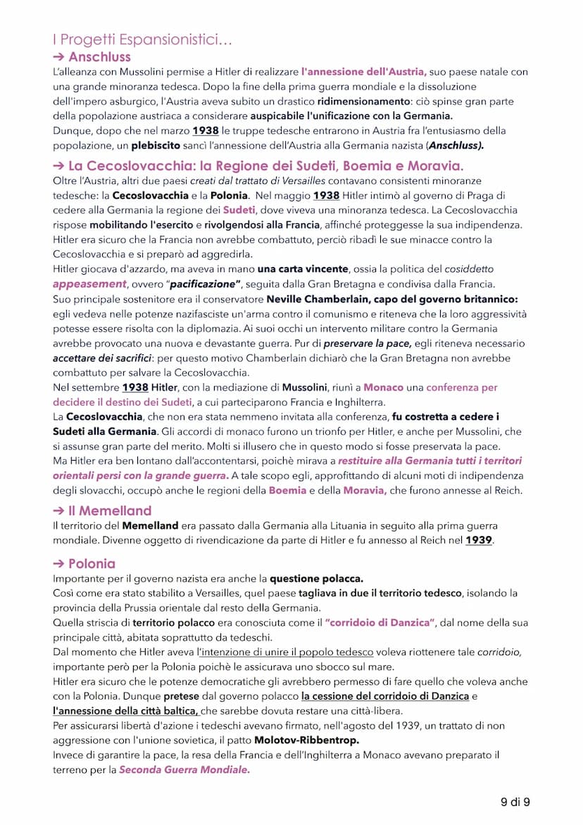 La Germania dalla Repubblica di
Weimar al Terzo Reich
1. Il dopoguerra tedesco
Alla fine del primo conflitto mondiale la Germania era stata 