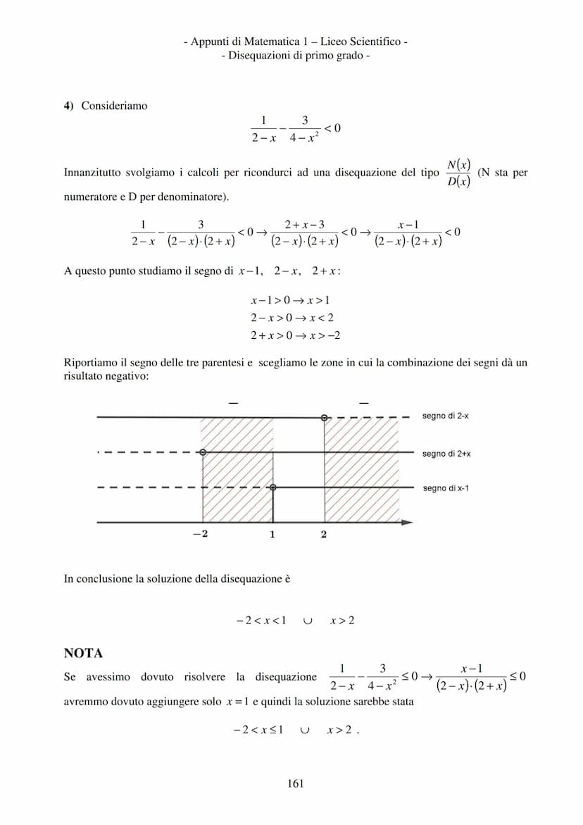 - Appunti di Matematica 1 - Liceo Scientifico -
Disequazioni di primo grado -
Disequazioni di primo grado
2x > 3
Disuguaglianze numeriche
Es