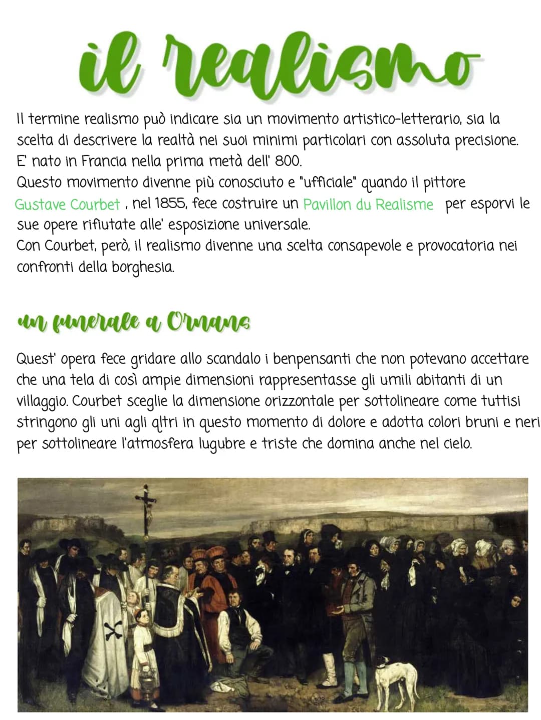 il realismo
Il termine realismo può indicare sia un movimento artistico-letterario, sia la
scelta di descrivere la realtà nei suoi minimi pa