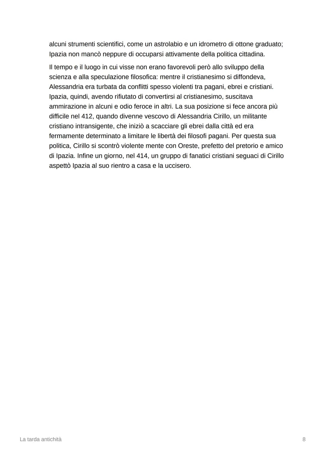 
<p>La tarda antichità è un periodo della storia che si colloca tra il VI e il V secolo e comprende l'epoca di Diocleziano fino alla deposiz